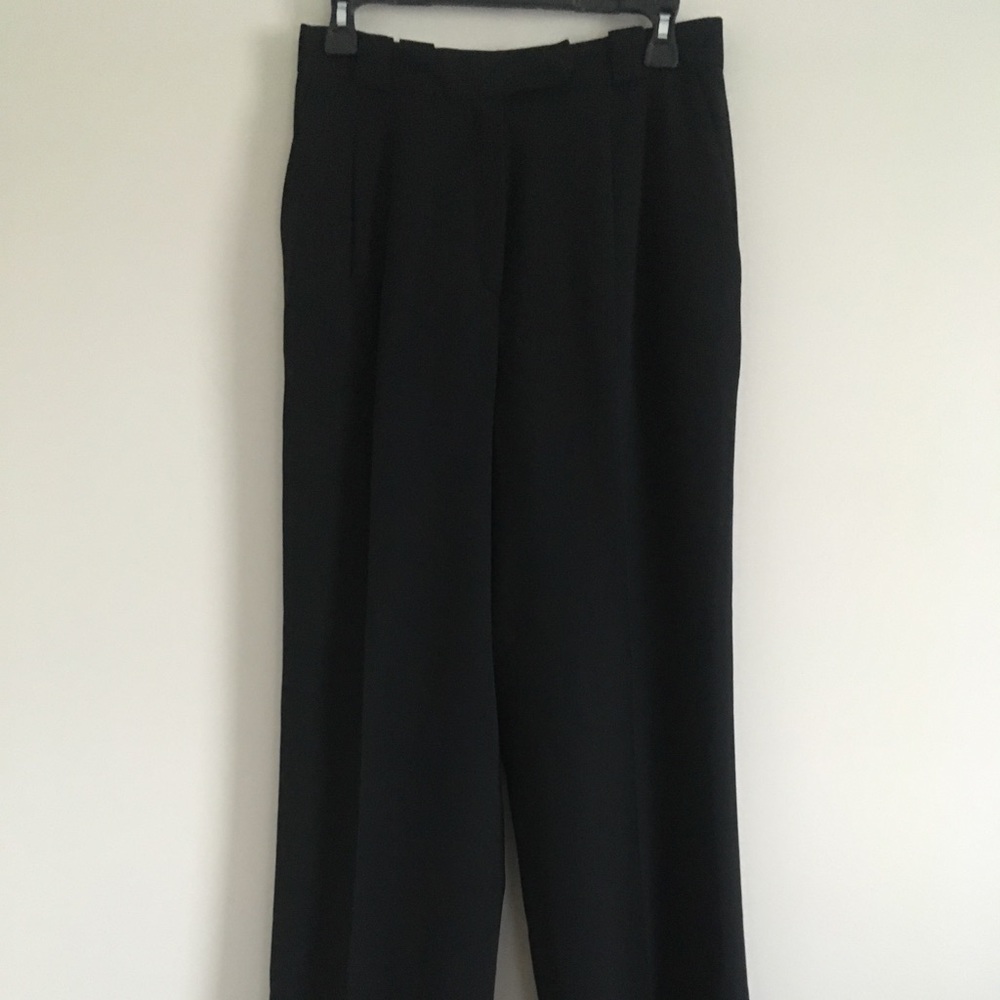 Escada Black Pure Wool Str Leg High Rise Pants 38